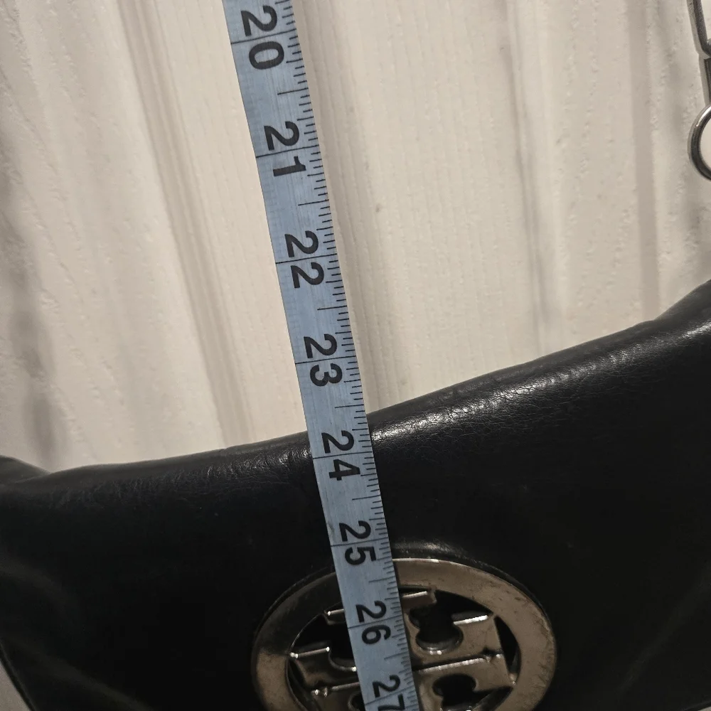 Tory Burch Reva Flap Chain Leather Logo Crossbody Bag